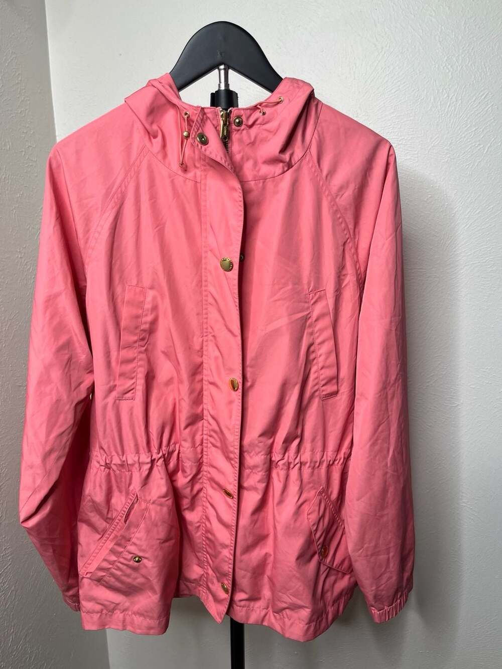 Lauren Ralph Lauren Pink Hooded Anorak Raincoat- Preppy Classic
